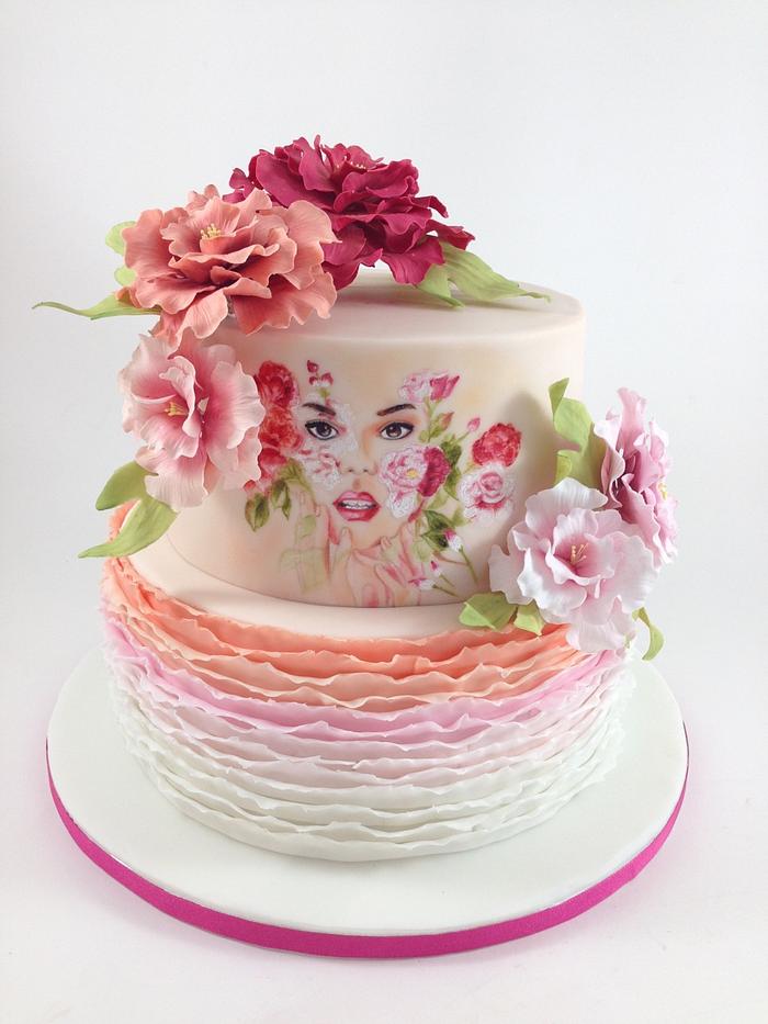Woman themed cake