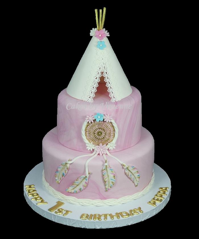 TeePee and Dream Catcher Birthday Cake