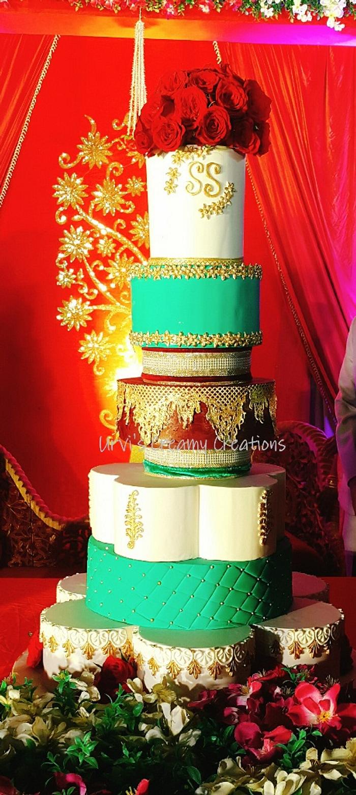 The Turquoise wedding cake