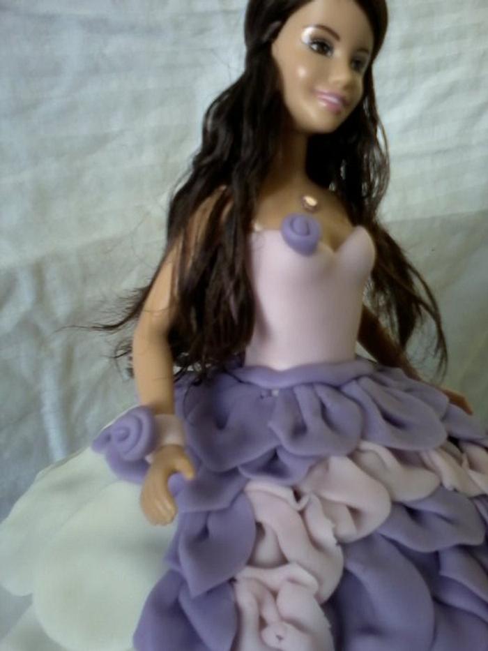Barbie Ruffle Cake