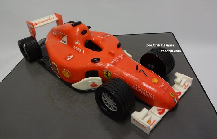 Formula one car cake
