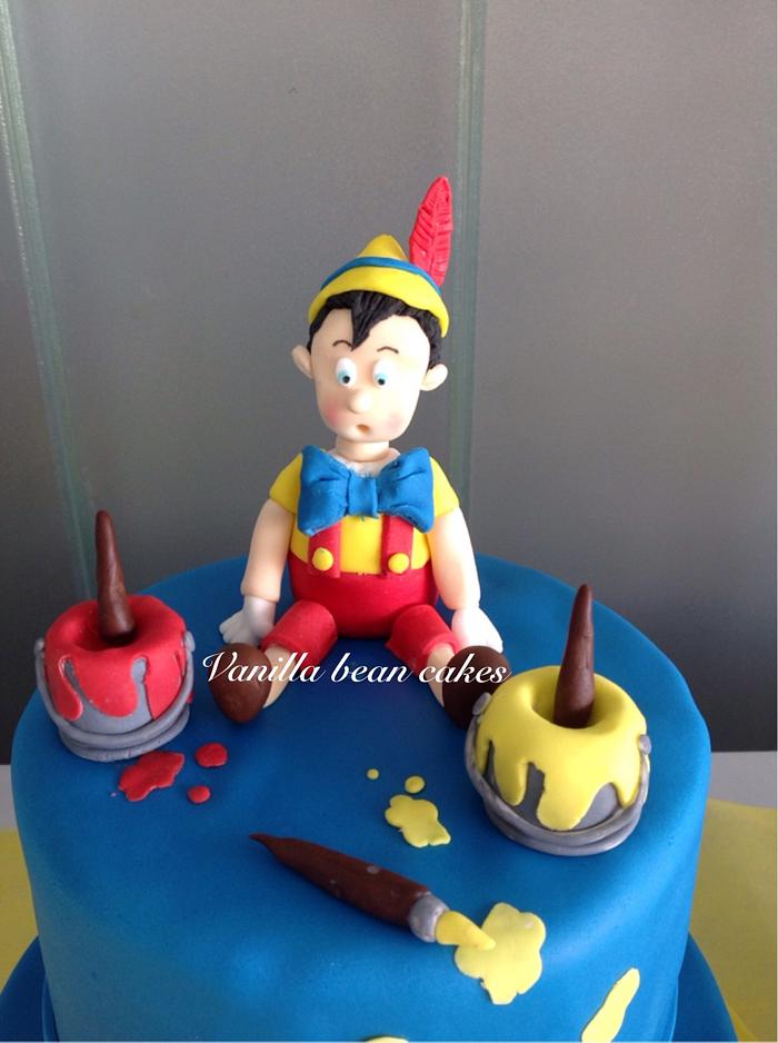 Pinocchio cake for christening