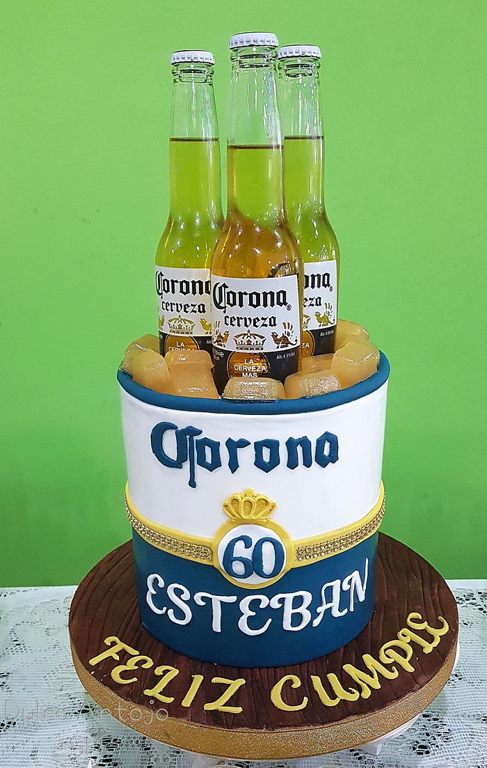 Torta cerveza corona - Decorated Cake by Sandra - CakesDecor