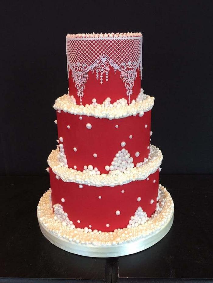 Festive wedding cake