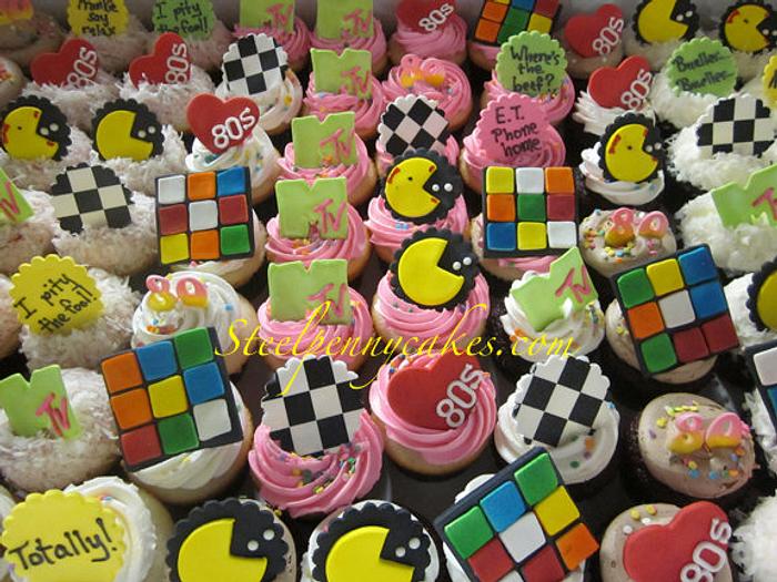 80's cupcakes
