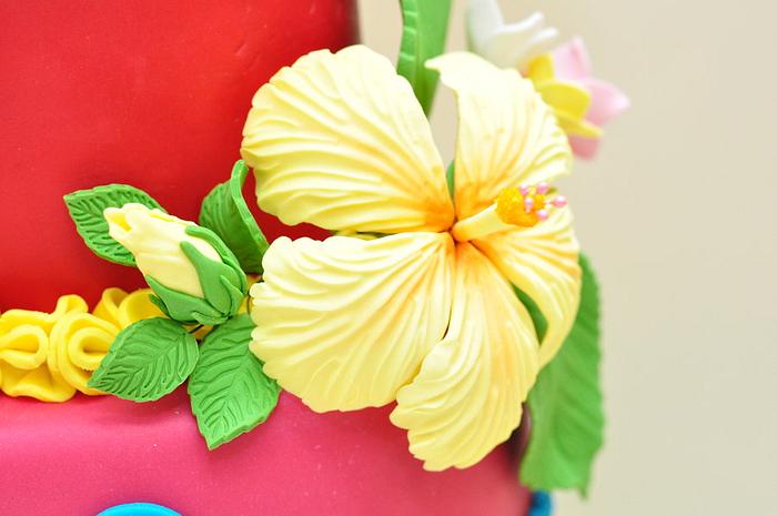 hawaiian cake up close