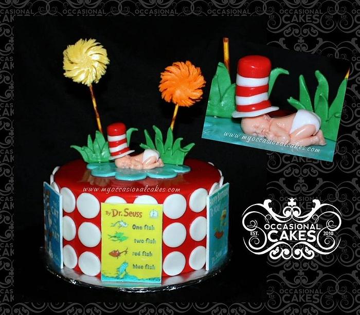 Dr. Seuss Themed baby shower cake 