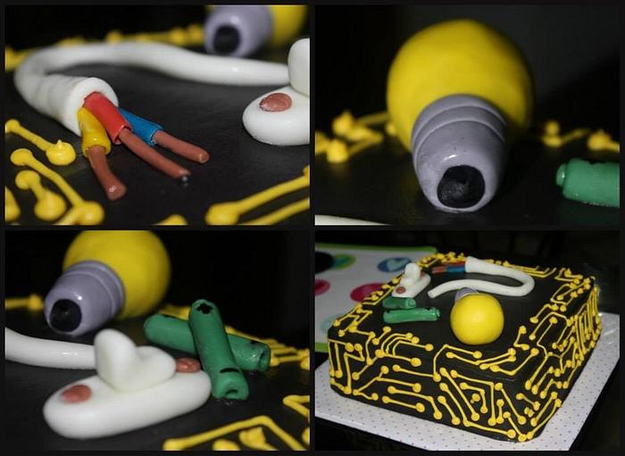 Electrical theme cake