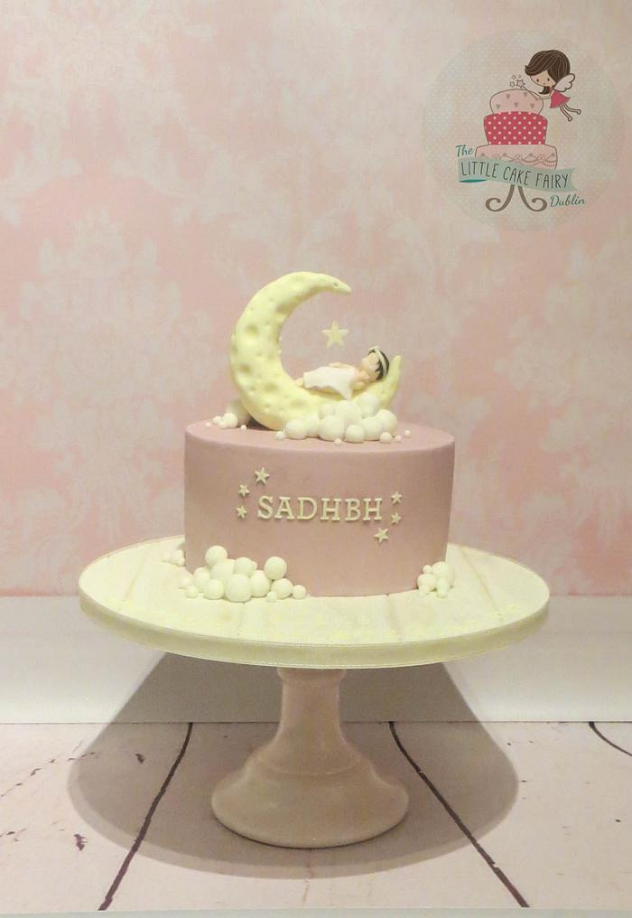 Pink "Moon and Stars" cake 