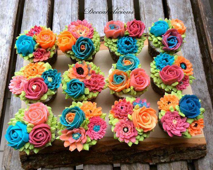 Bright & Cheerful flower cuppies :)