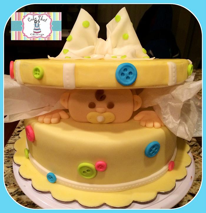 Yellow Baby Present cake
