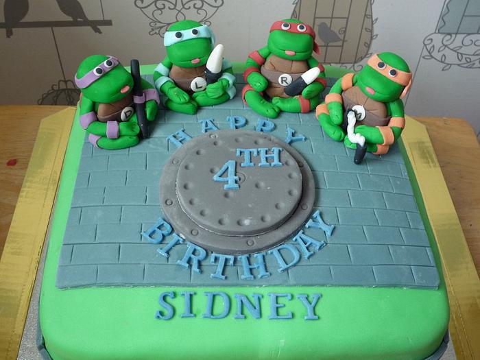 turtles birthday cake