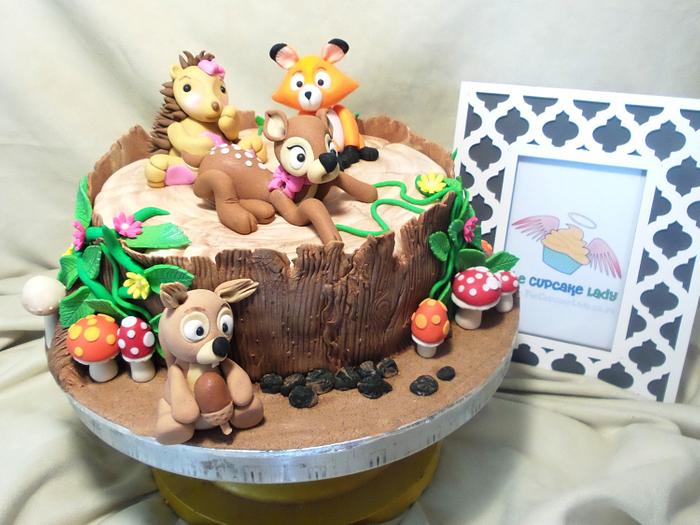 A Woodlands-themed Cake