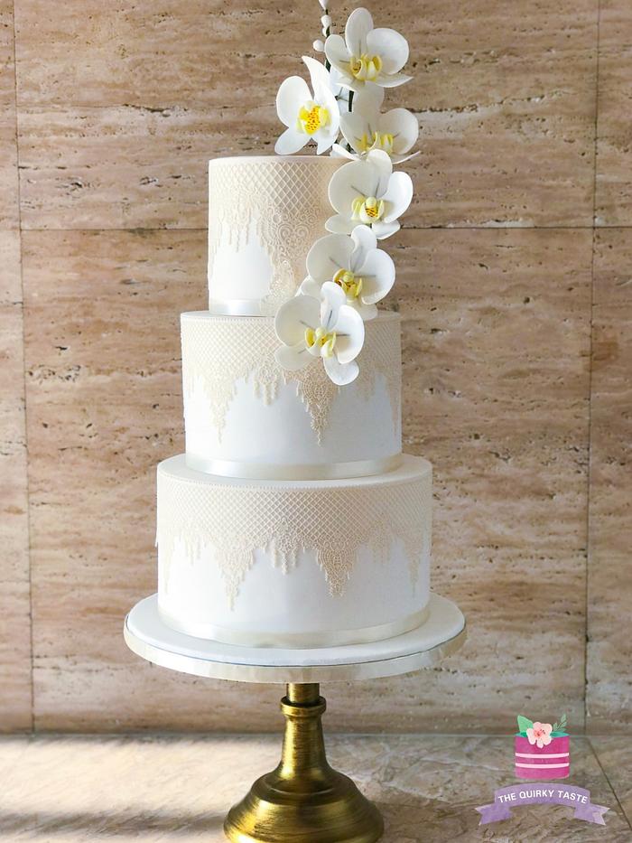Flowing orchid - Decorated Cake by The Quirky Taste - CakesDecor