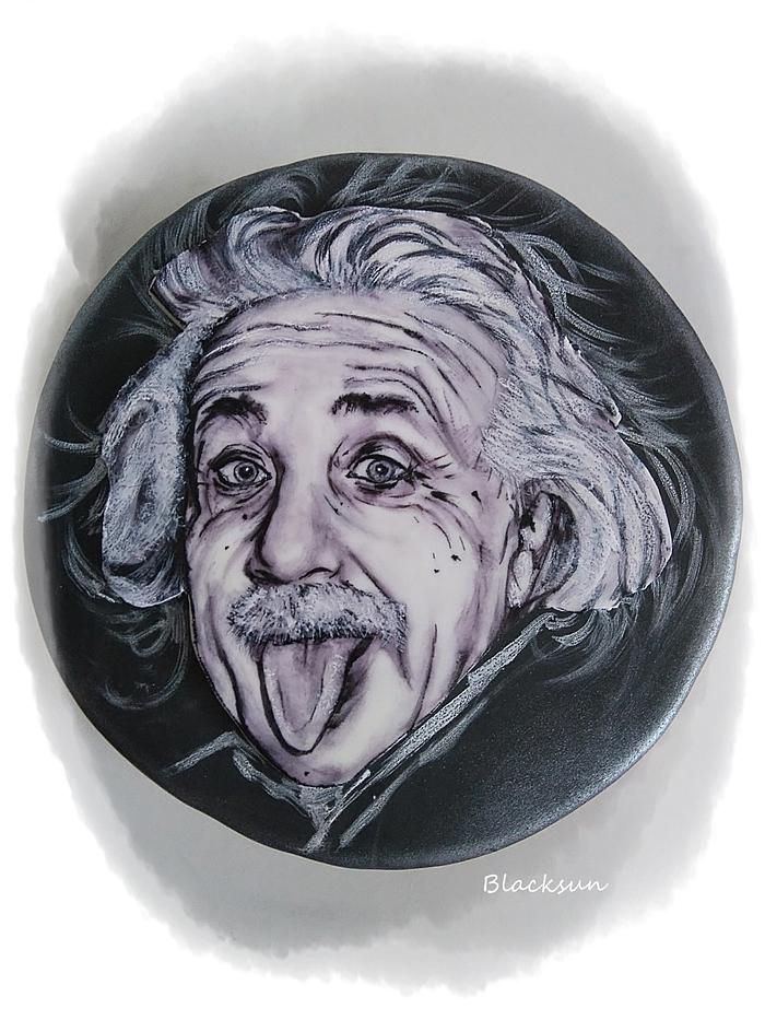 Hand painted Einstein