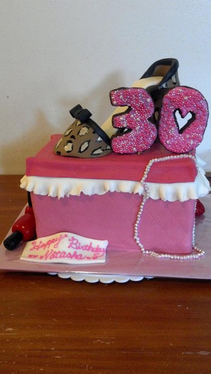 Pink high heel cake