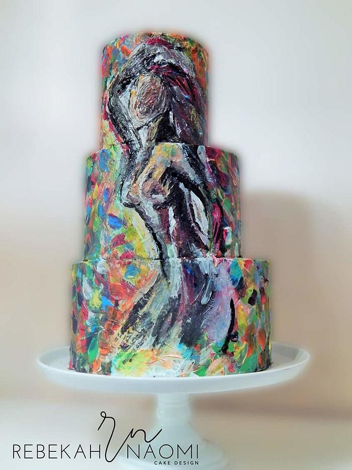 Leonid Afremov inspired cake