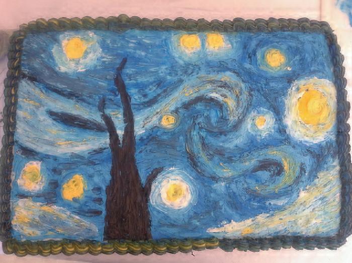 Van Gogh Starry Night in Butter cream!