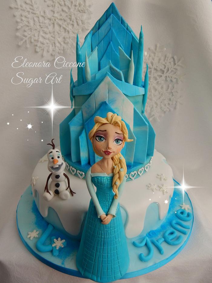 Elsa and her iced Castle!!!