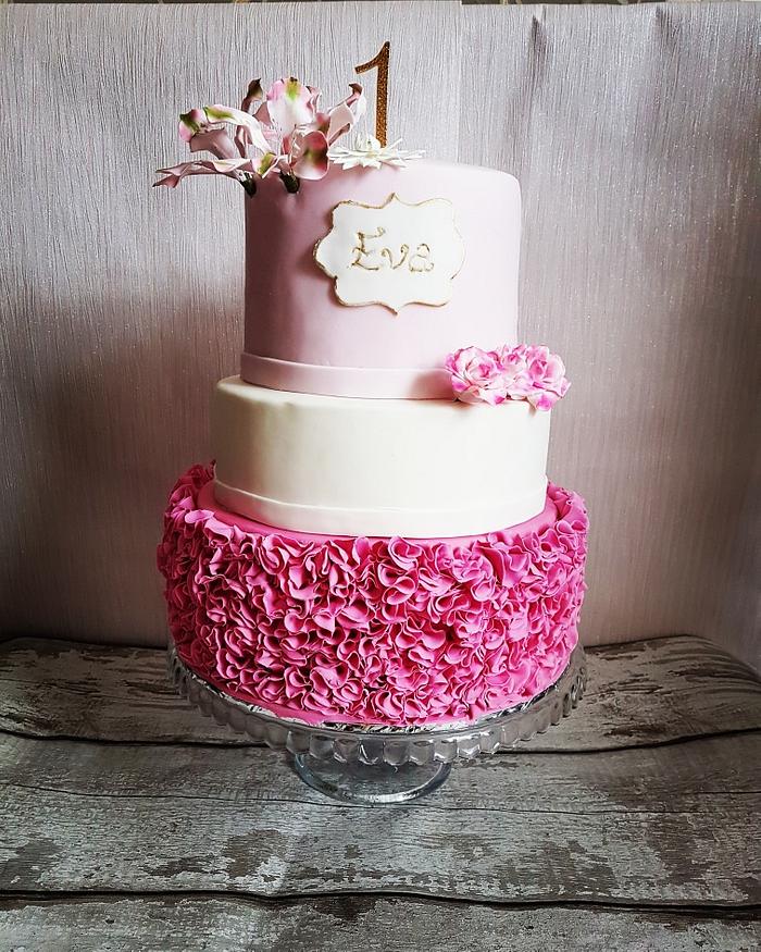 Pink Ruffles Cake