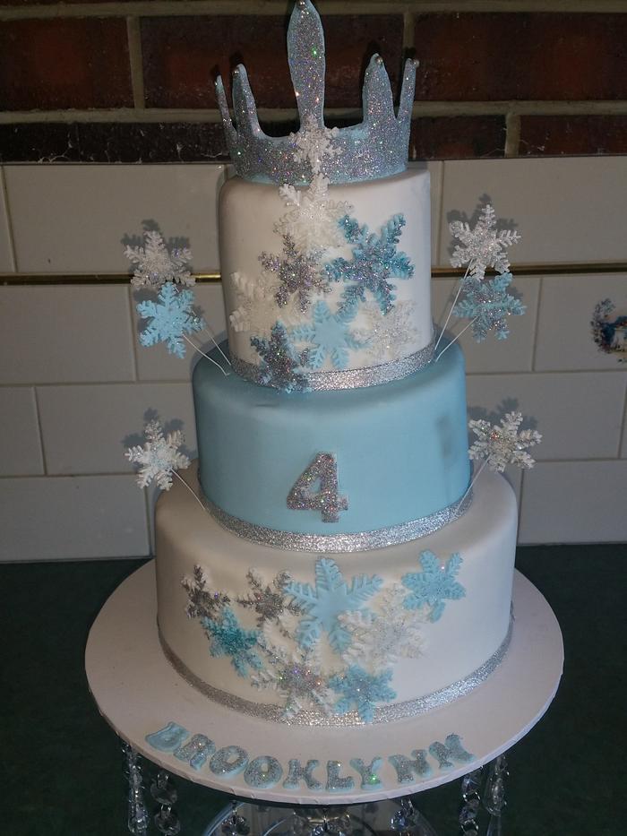 frozen theme cake