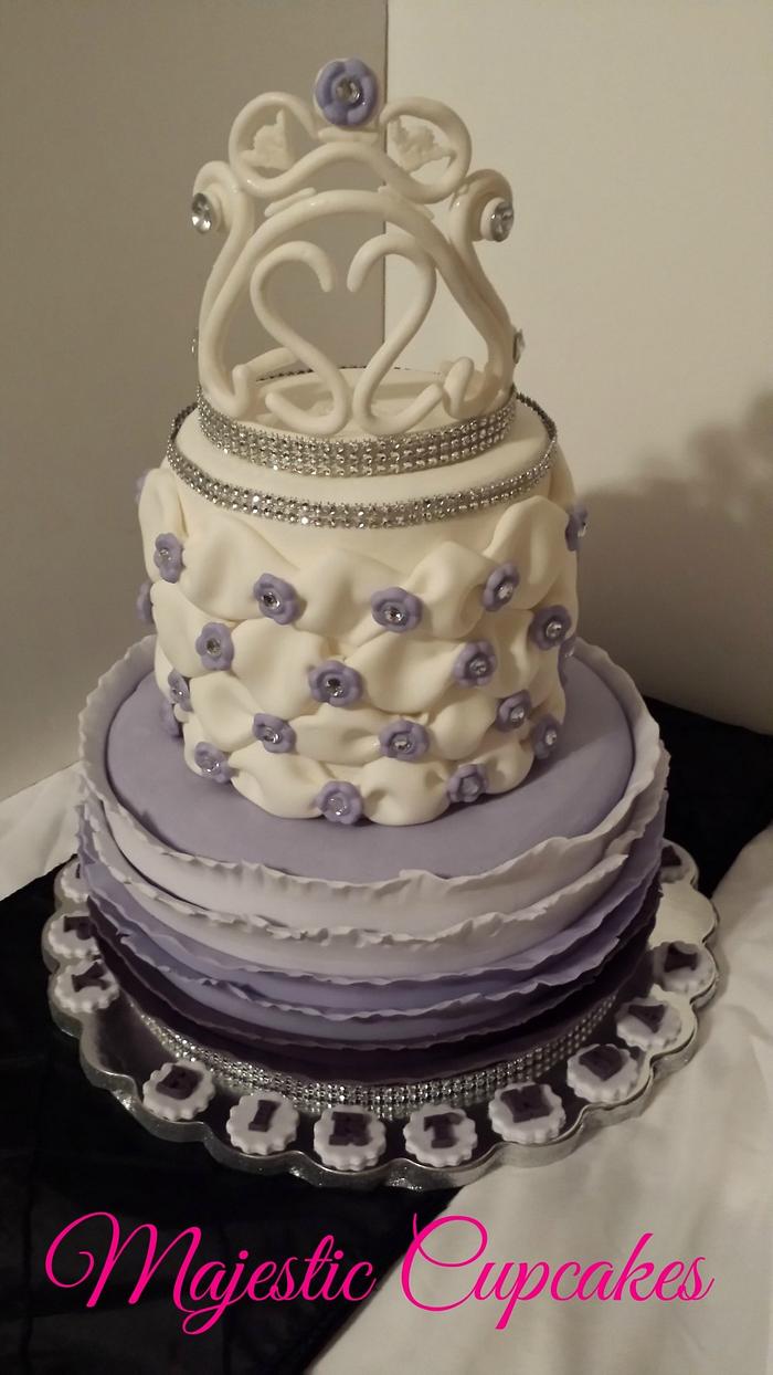 Purple Ombre Ruffles, Billowing, and a Crown too!