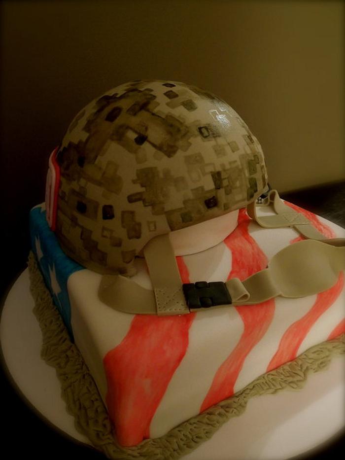 helmet cake