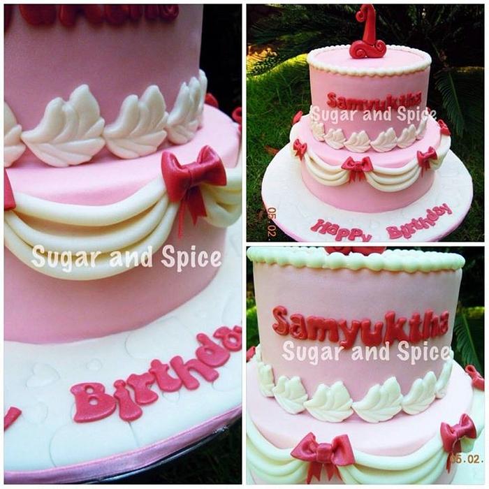 Pink simple cake