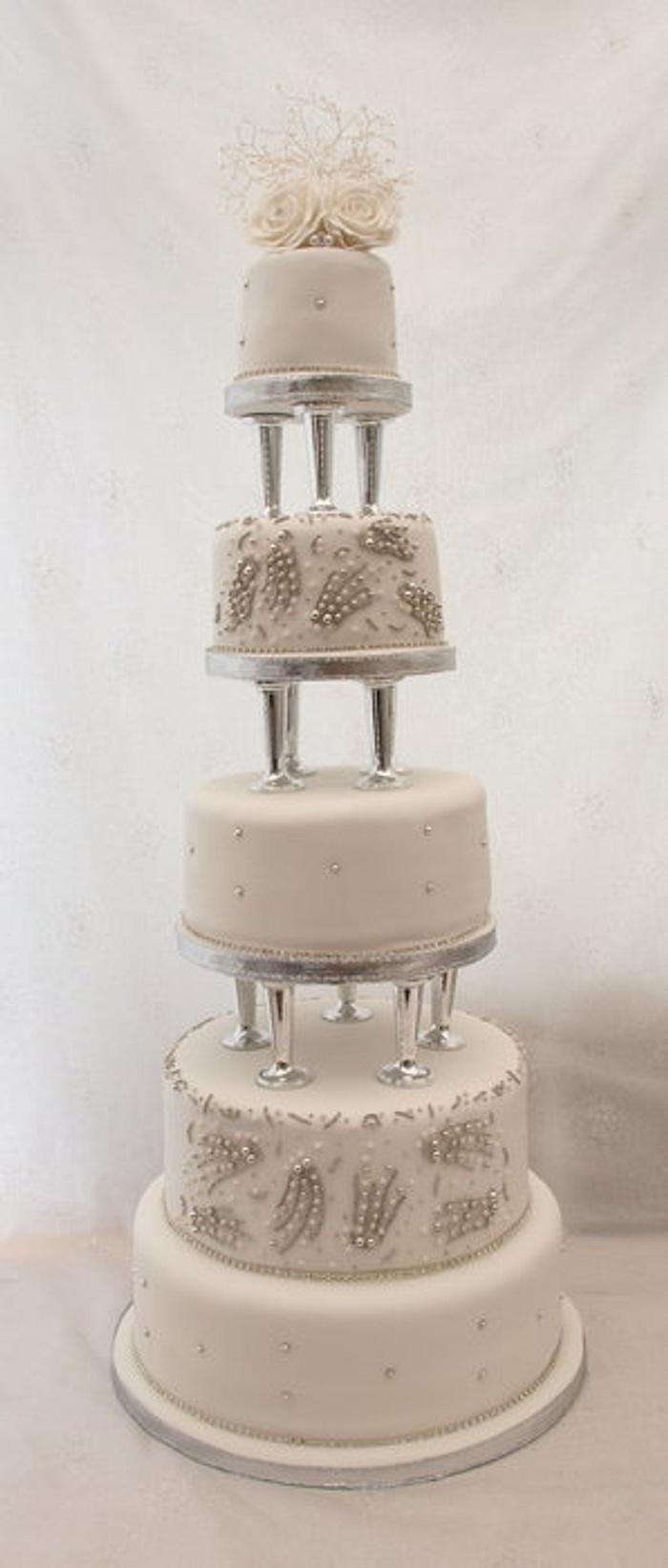 3ft high bling wedding cake!