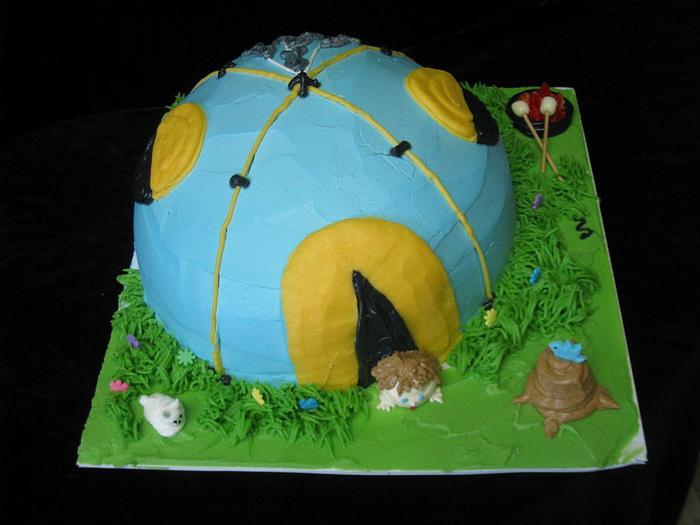 Camping Theme Cake