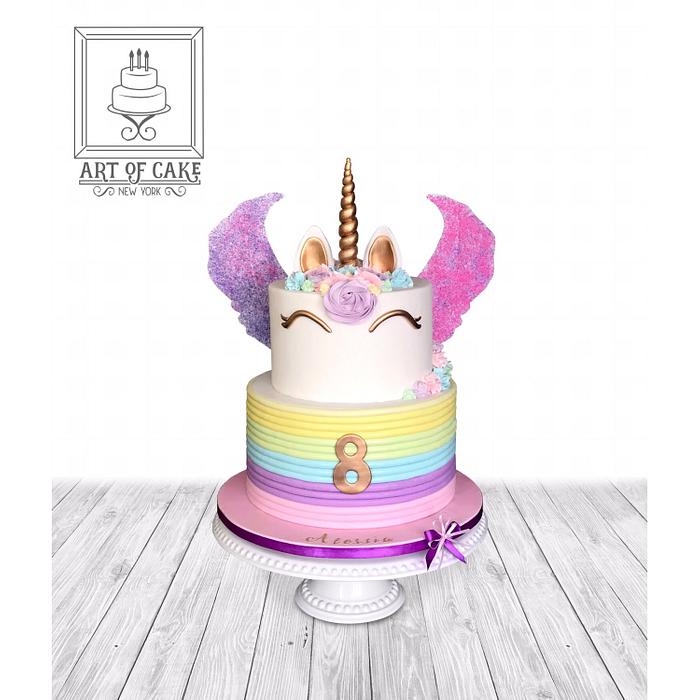 Rainbow Unicorn Cake