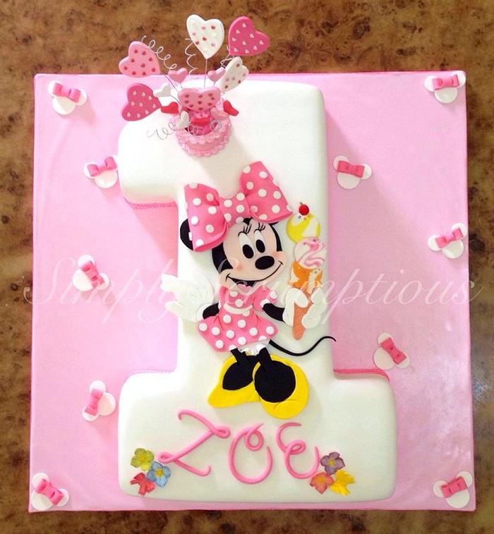 Minnie Mouse No 1 Cake