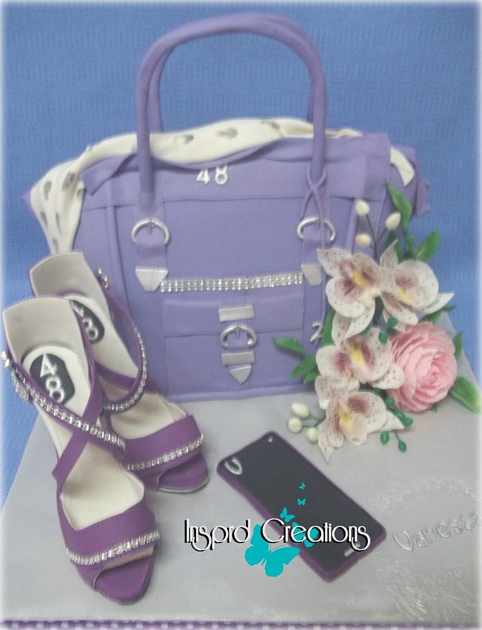 The sexy purple stilletto cake