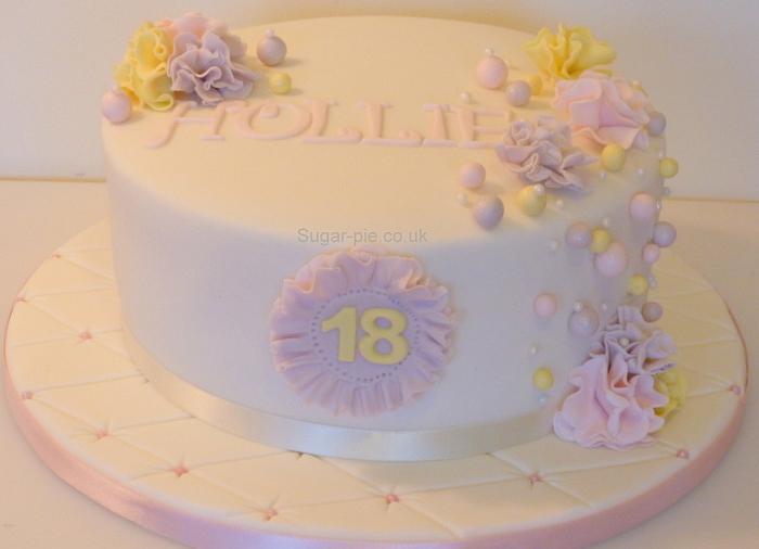 18th birthday ruffle cake