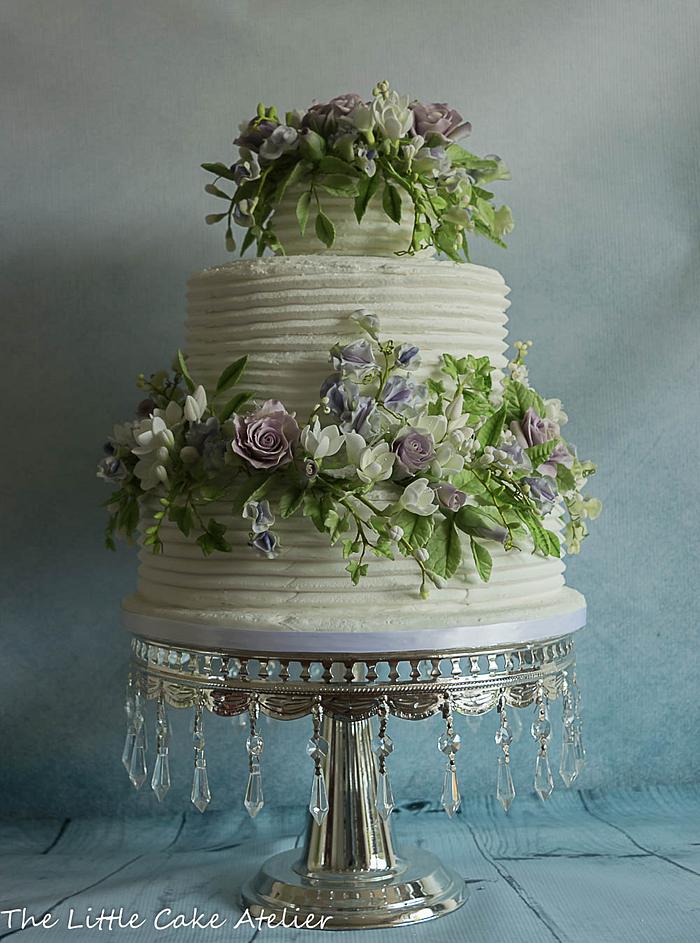 Summer Flowers wedding cake 