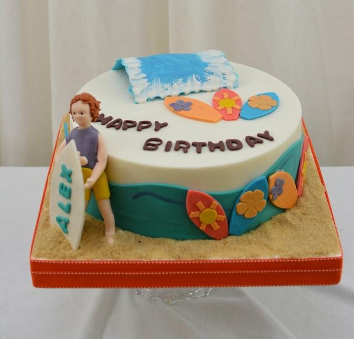 Surfer Themed Cake
