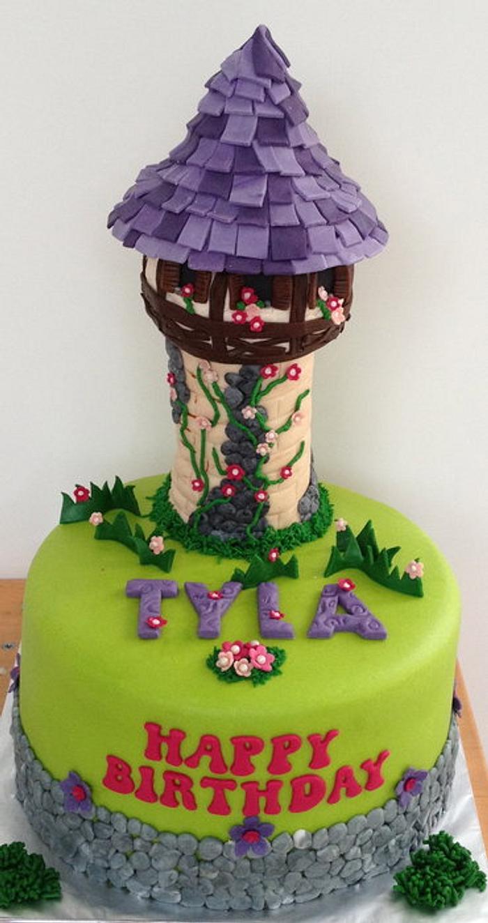 Rapunzel-less Tower Cake