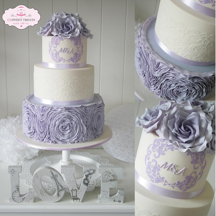 Lilac Ruffles and Roses