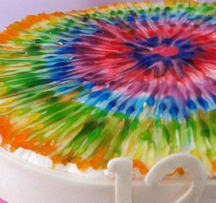 Tie Dye Birthday Cake