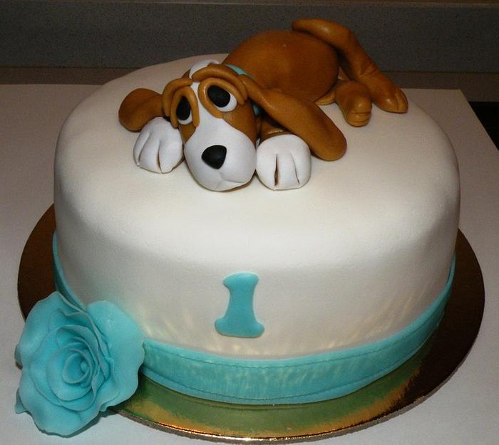 Basset hound cake