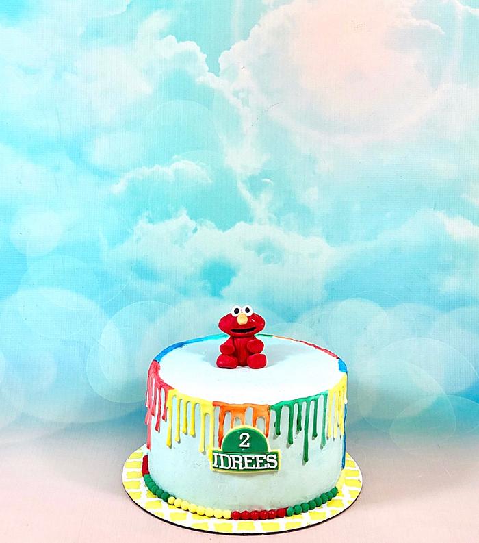 Elmo’s drip cake