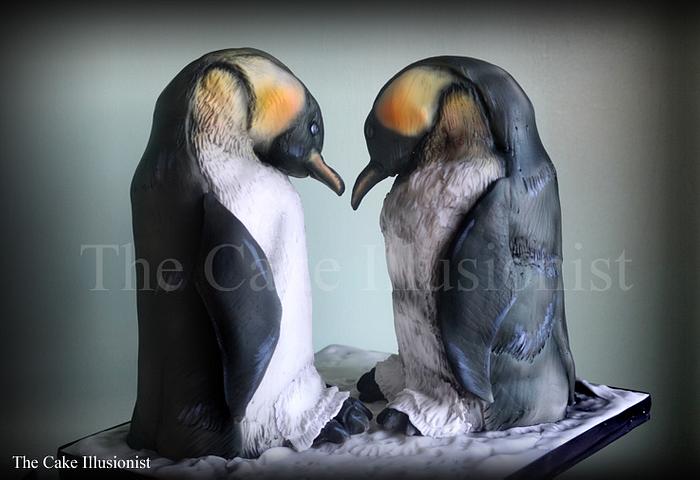Penguin Love Cake