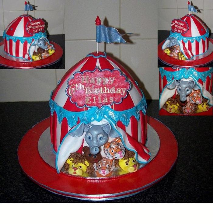 Circus theme cake
