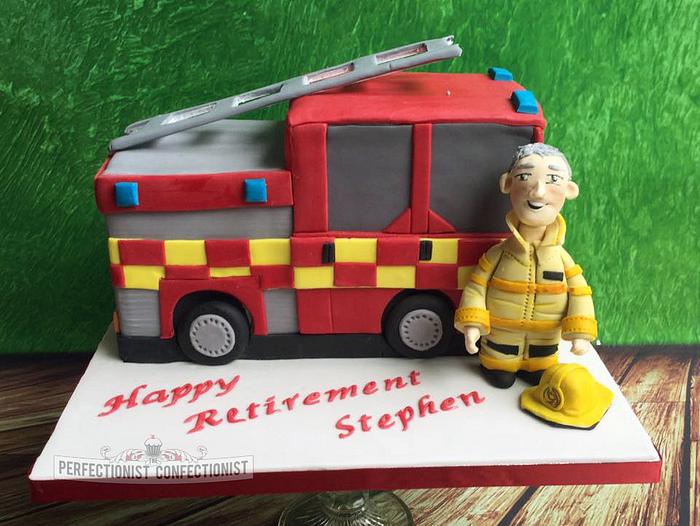 Stephen - Fire Engine Retirement Cake