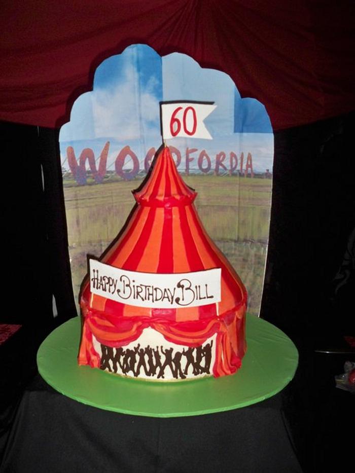 Big top tent cake , circus tent cake