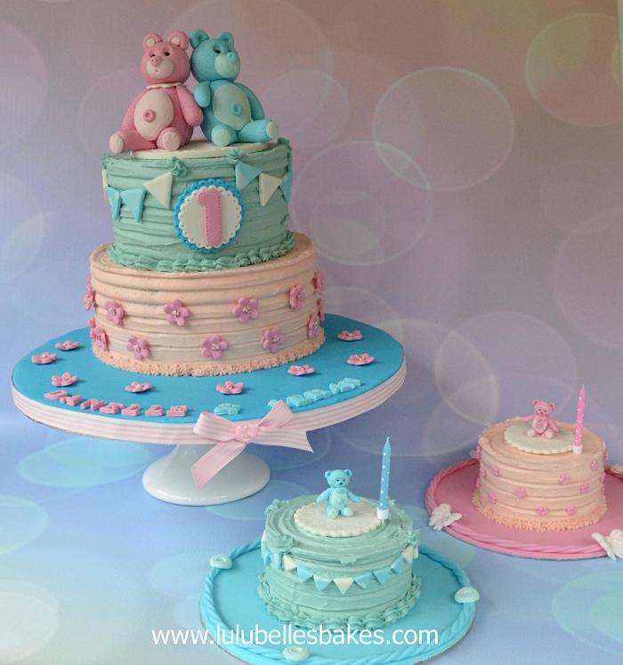 Twins birthday cake