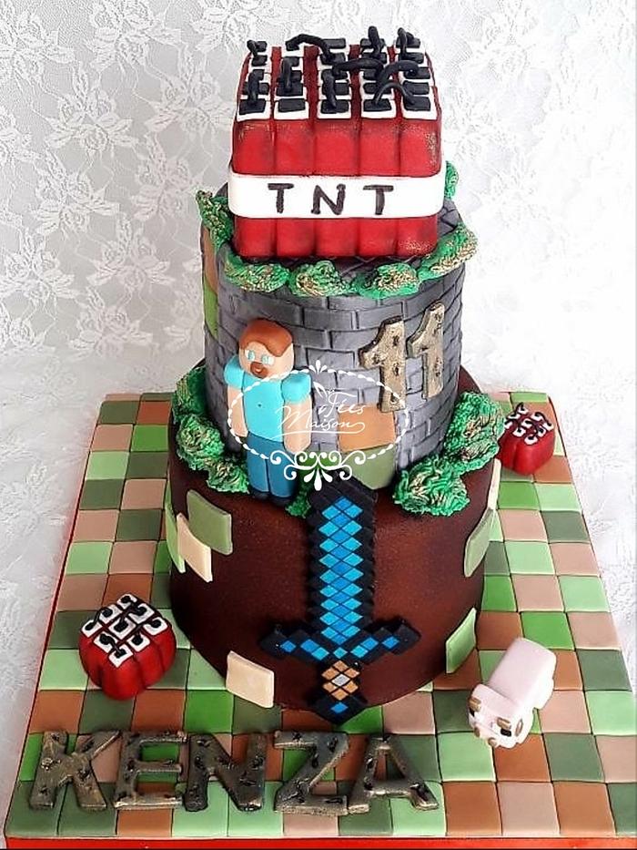 MINECRAFT Birthday cake