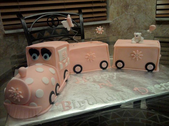 Train cake for girls