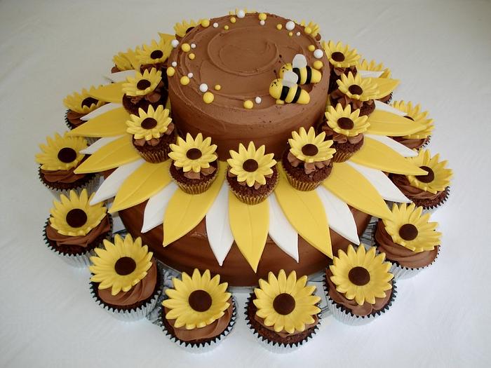 Sunflower in Chocolate Ganache