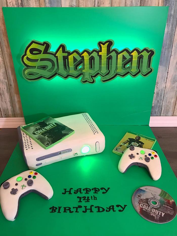 Xbox gamer cake 